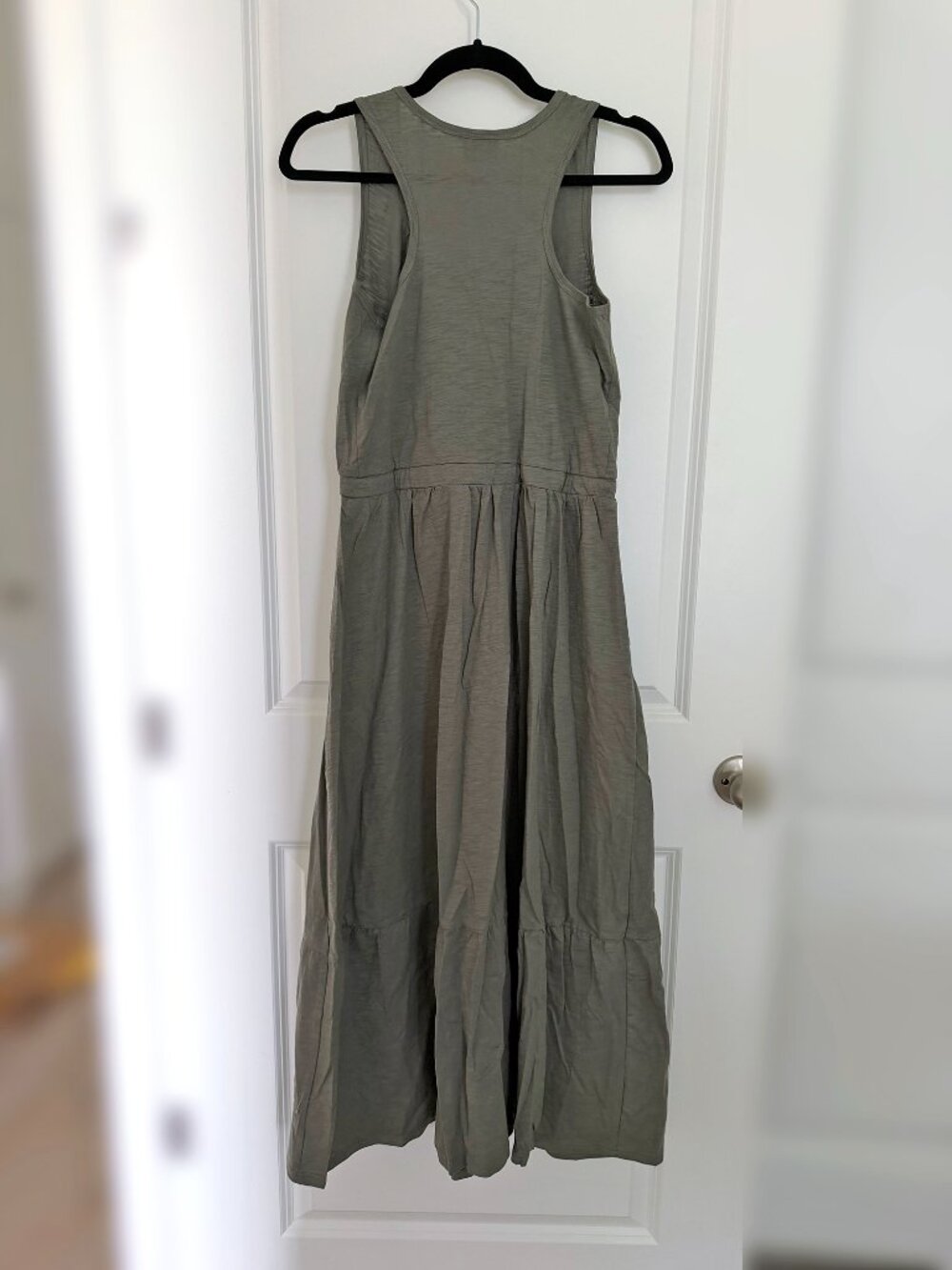 Pact Organic Cotton Relaxed Slub Tank Maxi Dress Size S - Picture 4 of 8